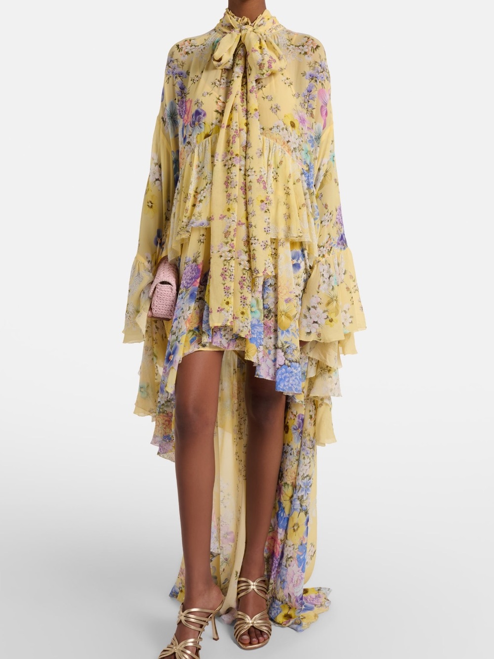 Camilla
Embellished asymmetric silk georgette maxi dress